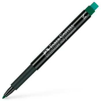 Permanent markörpenna Faber-Castell Multimark 1525 M Grön (10 antal)