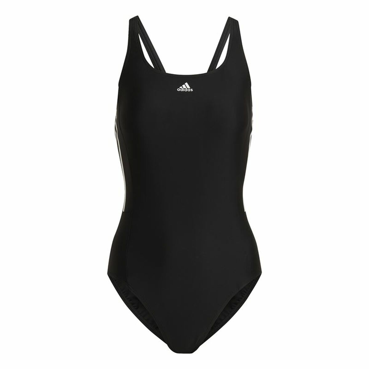 Baddräkt Dam Adidas 3S Mid Suit Svart