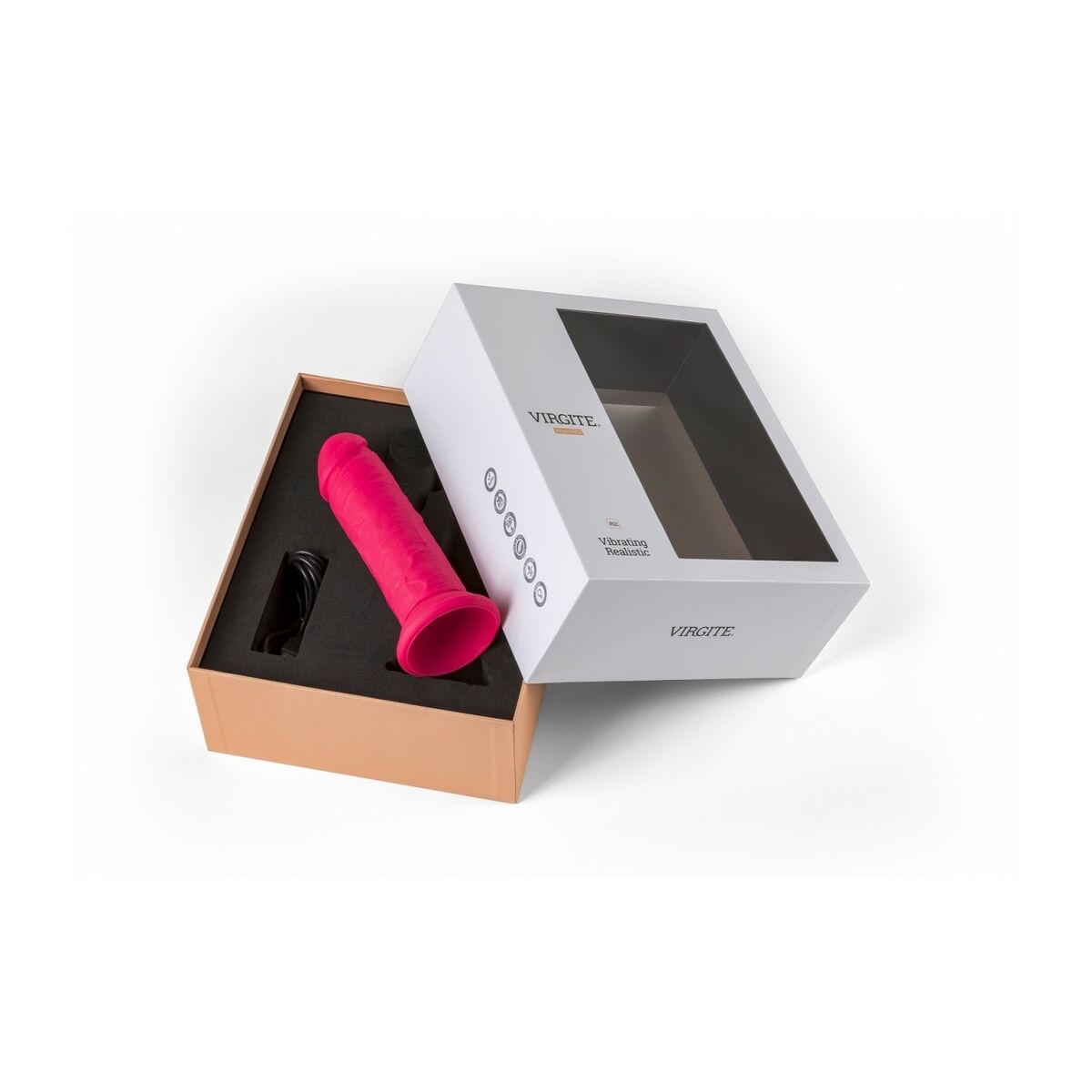 Realistisk vibrator Virgite Rosa - 2