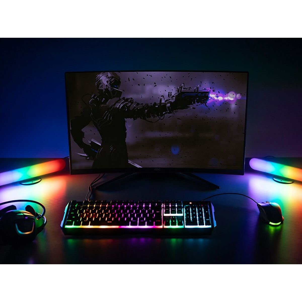 Skrivbordslampa Tracer RGB Ambience - Smart Flow Svart Multicolour - 4