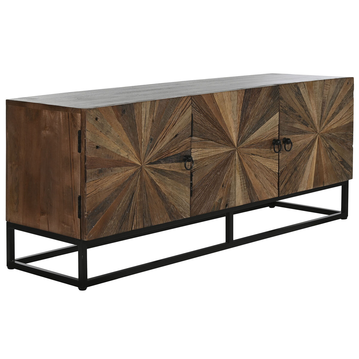 TV-möbler Home ESPRIT Svart Naturell 135 x 40 x 55 cm