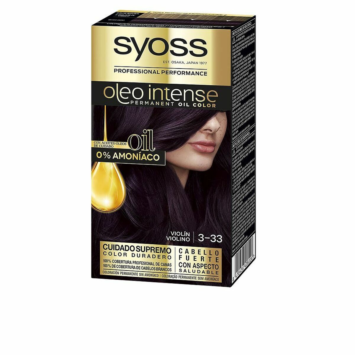 Färg utan ammoniak Syoss Olio Intense Nº 3,22 Platinablont Nº 3.22-Violin (5 antal)
