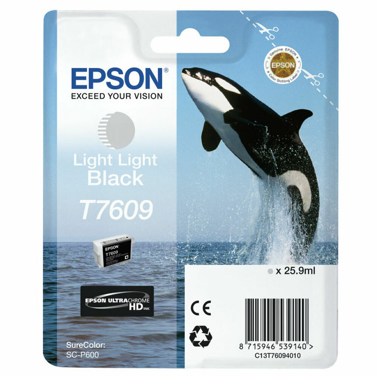 Original Bläckpatron Epson C13T76094010 Ljusgrå