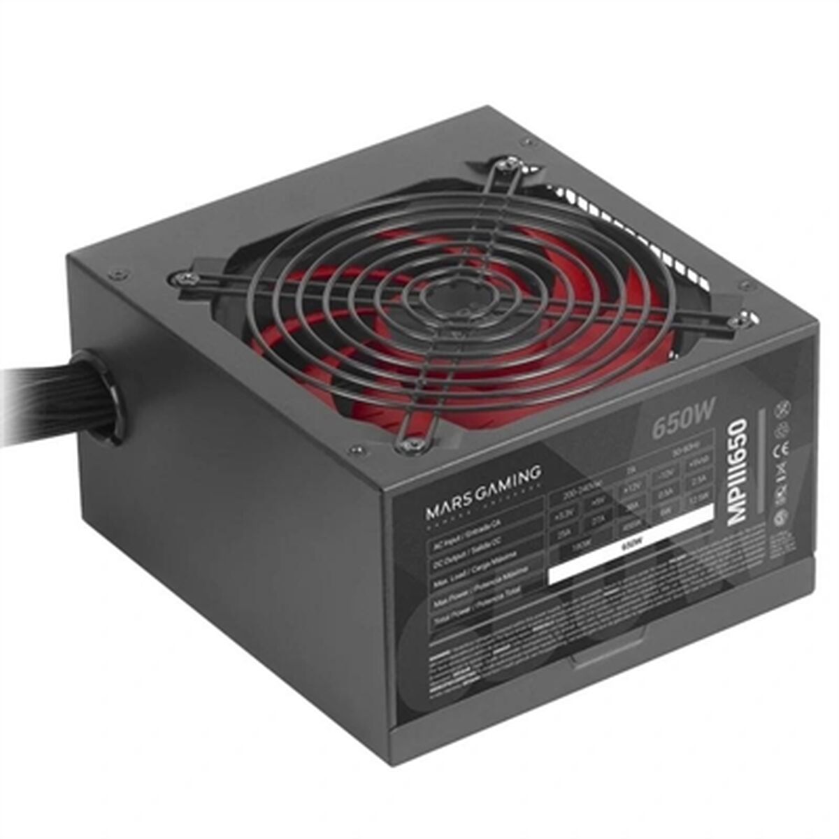 Strömtillförsel Mars Gaming MPIII 650 W 6 W CE - RoHS