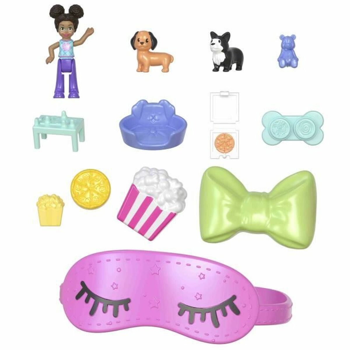 Playset Polly Pocket PUPPY PYJAMA PARTY BOX - 3