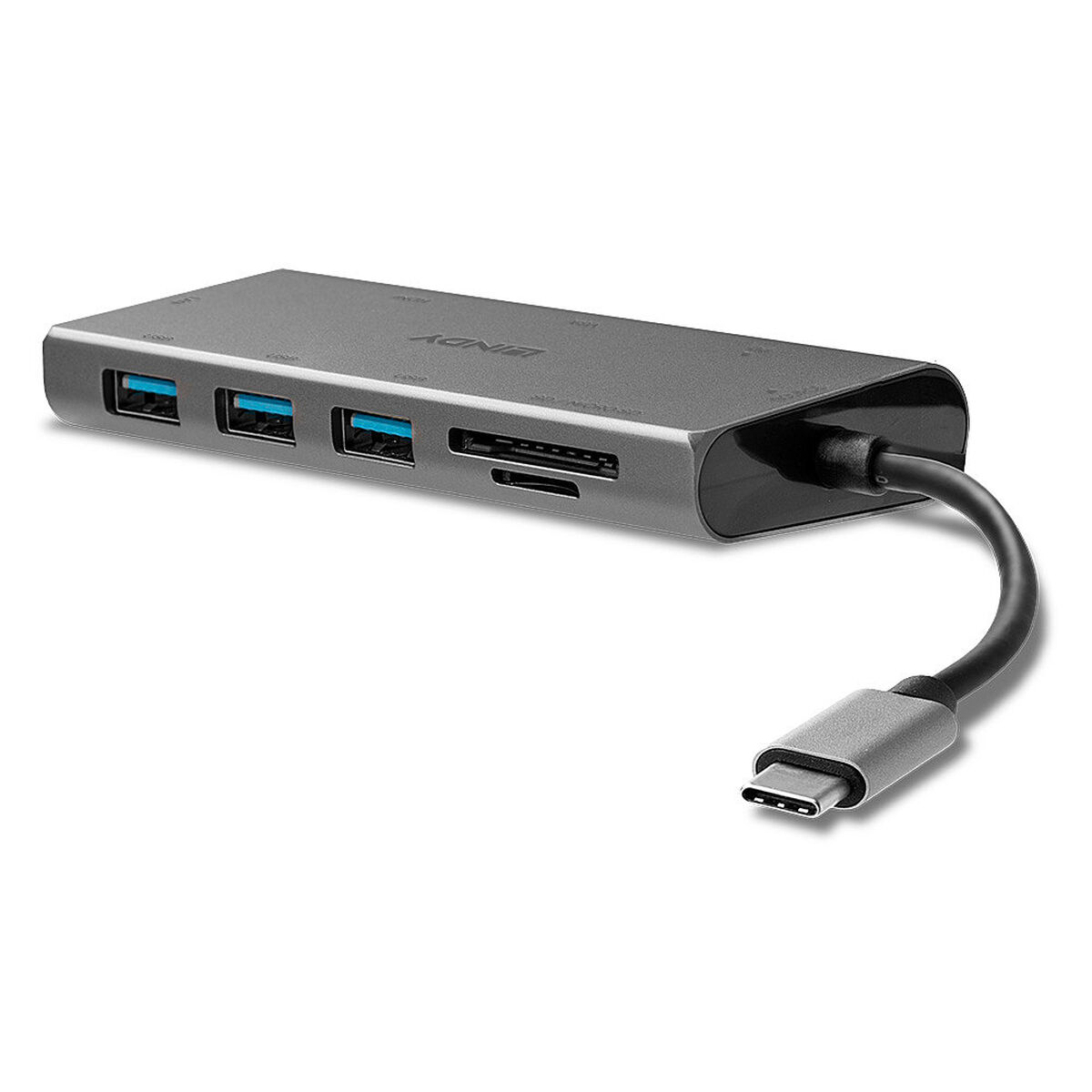 USB-HUB LINDY 43278 Grå - 5