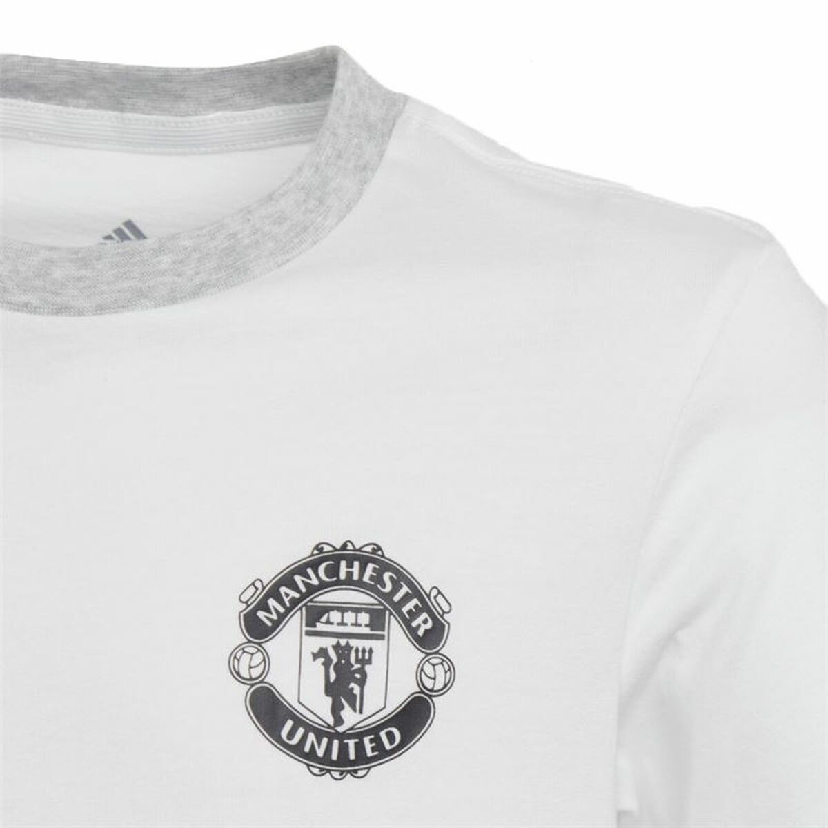 Kortärmad fotbollströja, Barn Adidas  Manchester United Vit - 3