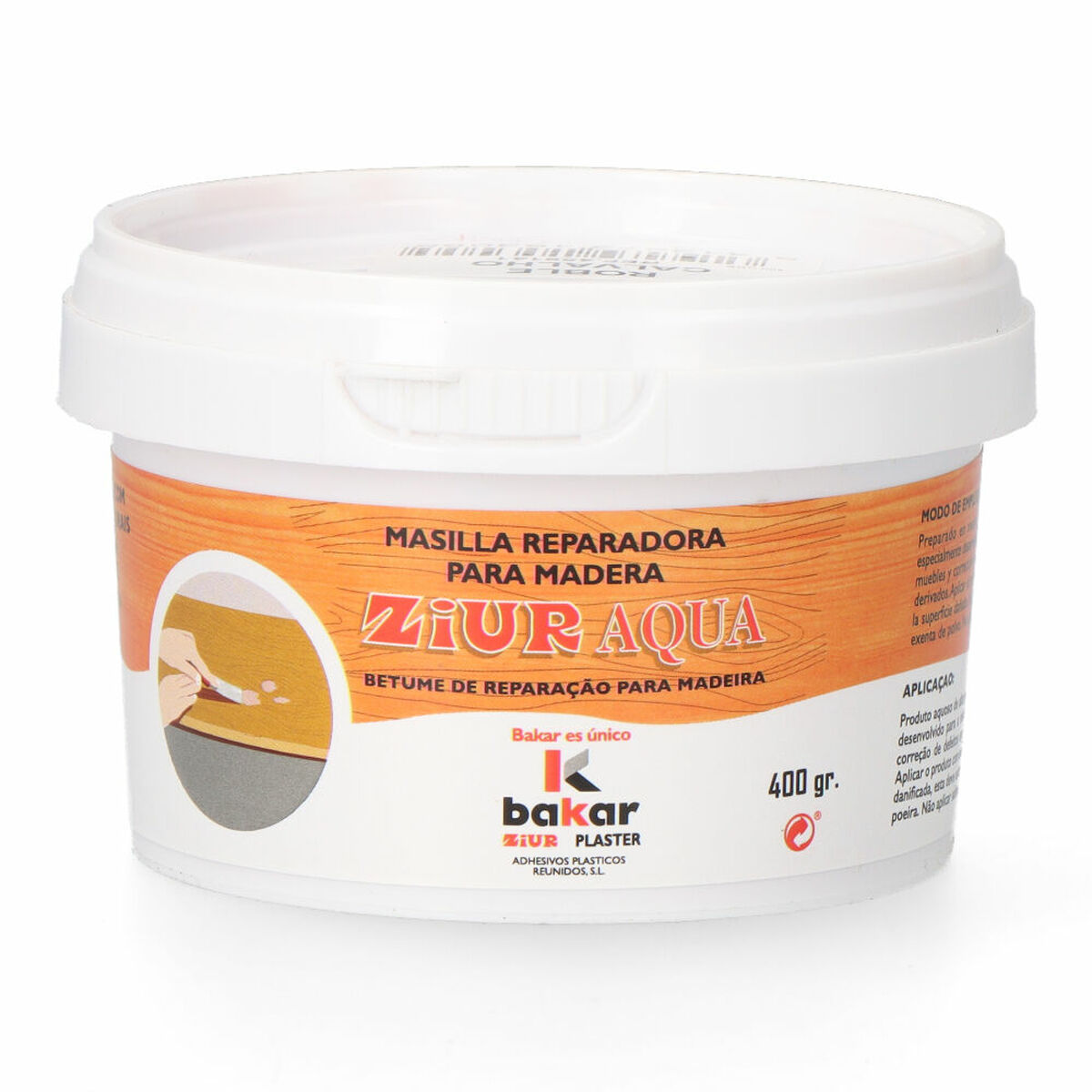 Träfyllning Bakar Ziur Aqua Tölgy 400 g