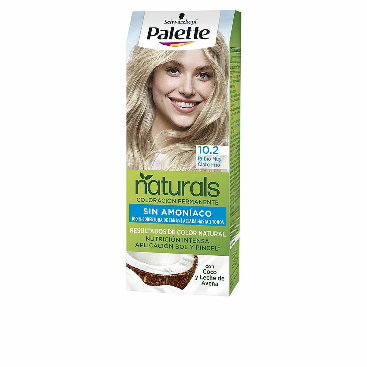 Permanent färg Schwarzkopf Palette Natural Nº 10.2 Nº 10.2-Rubio Muy Claro Frio (1 antal)