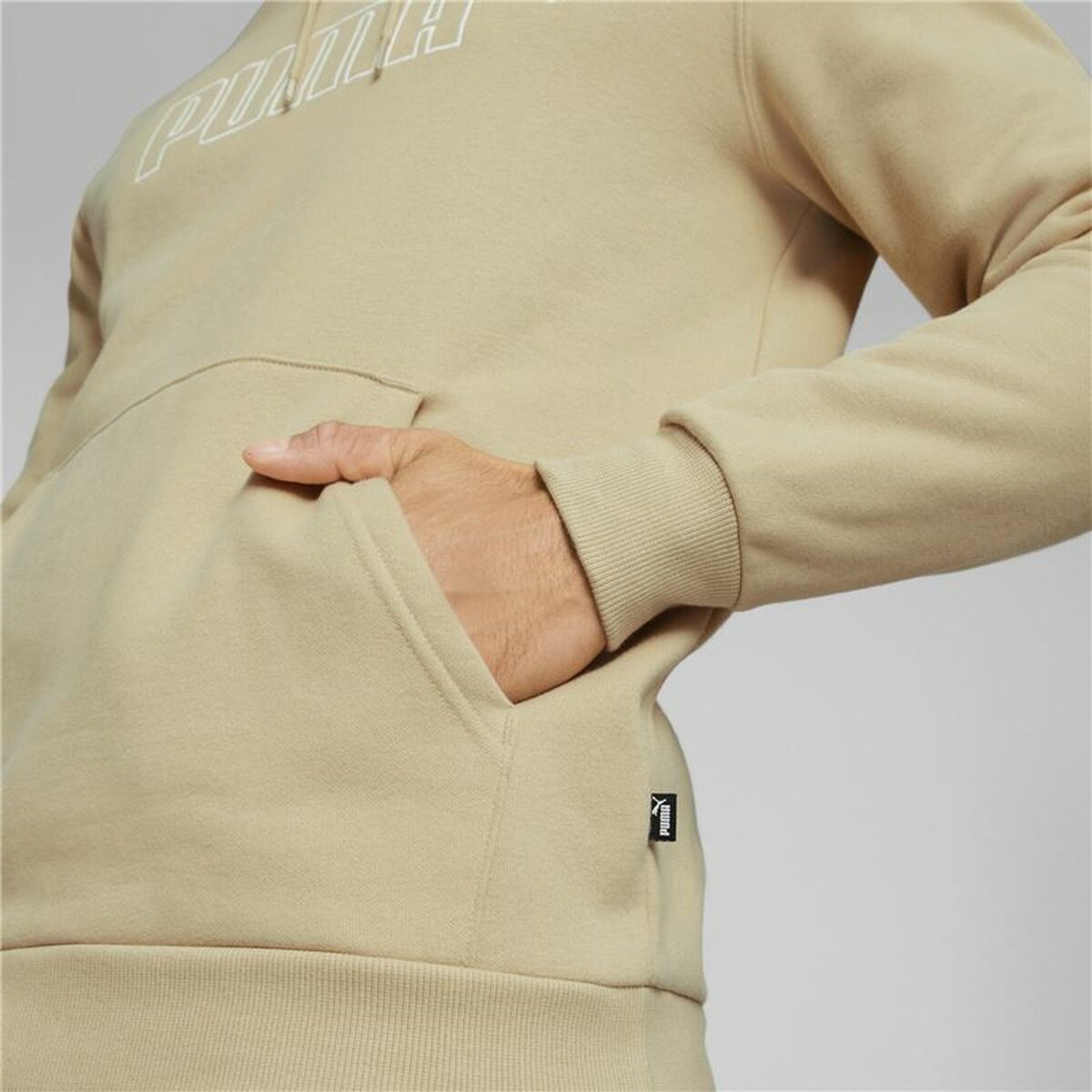 Tröja med huva Herr Puma Beige - 5
