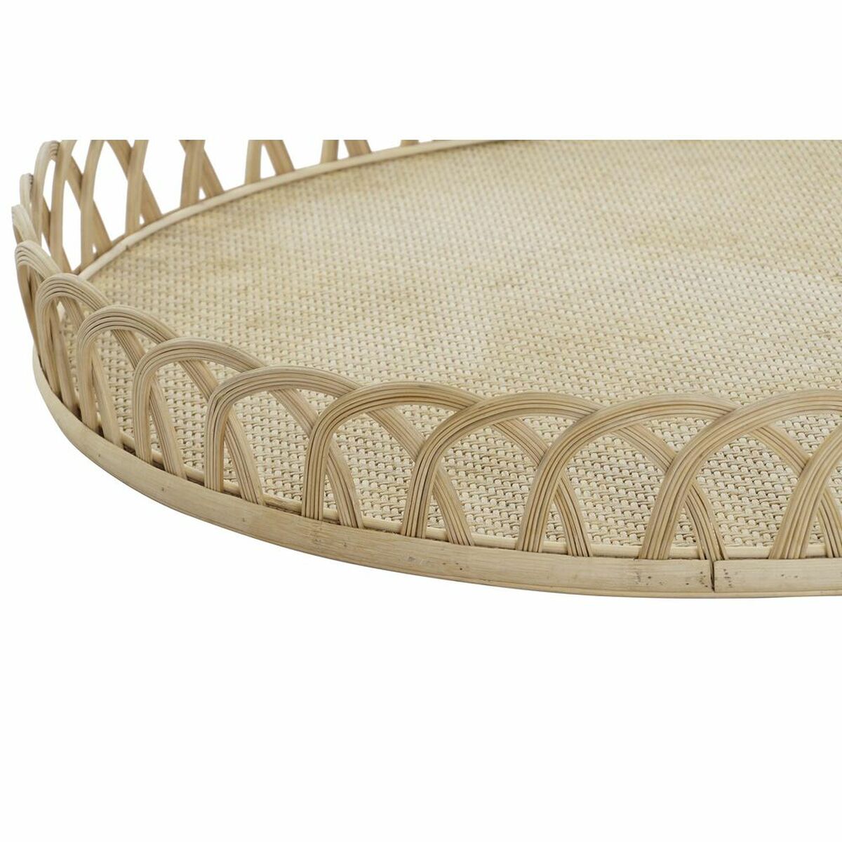 Bordsdekoration DKD Home Decor Brun Bambu 8 cm 58 x 58 x 9 cm (3 Delar) - 5