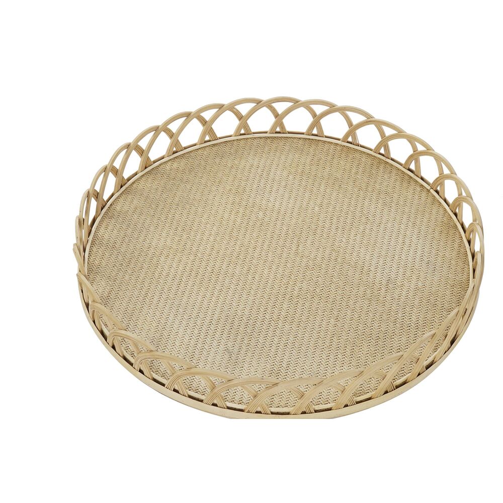 Bordsdekoration DKD Home Decor Brun Bambu 8 cm 58 x 58 x 9 cm (3 Delar) - 2