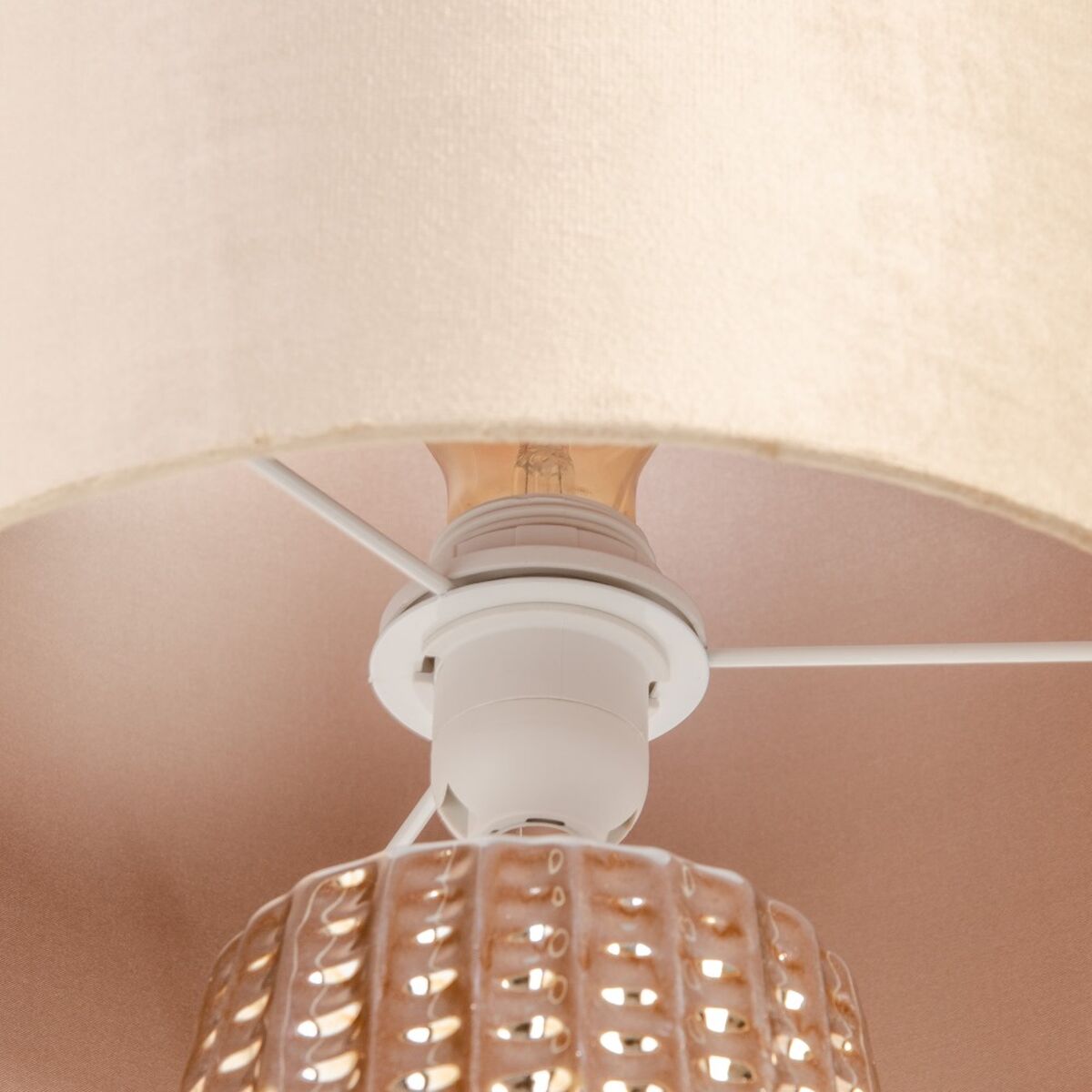 Bordslampa Gyllene Sammet Keramik 60 W 220 V 240 V 220-240 V 30 x 30 x 40 cm - 6