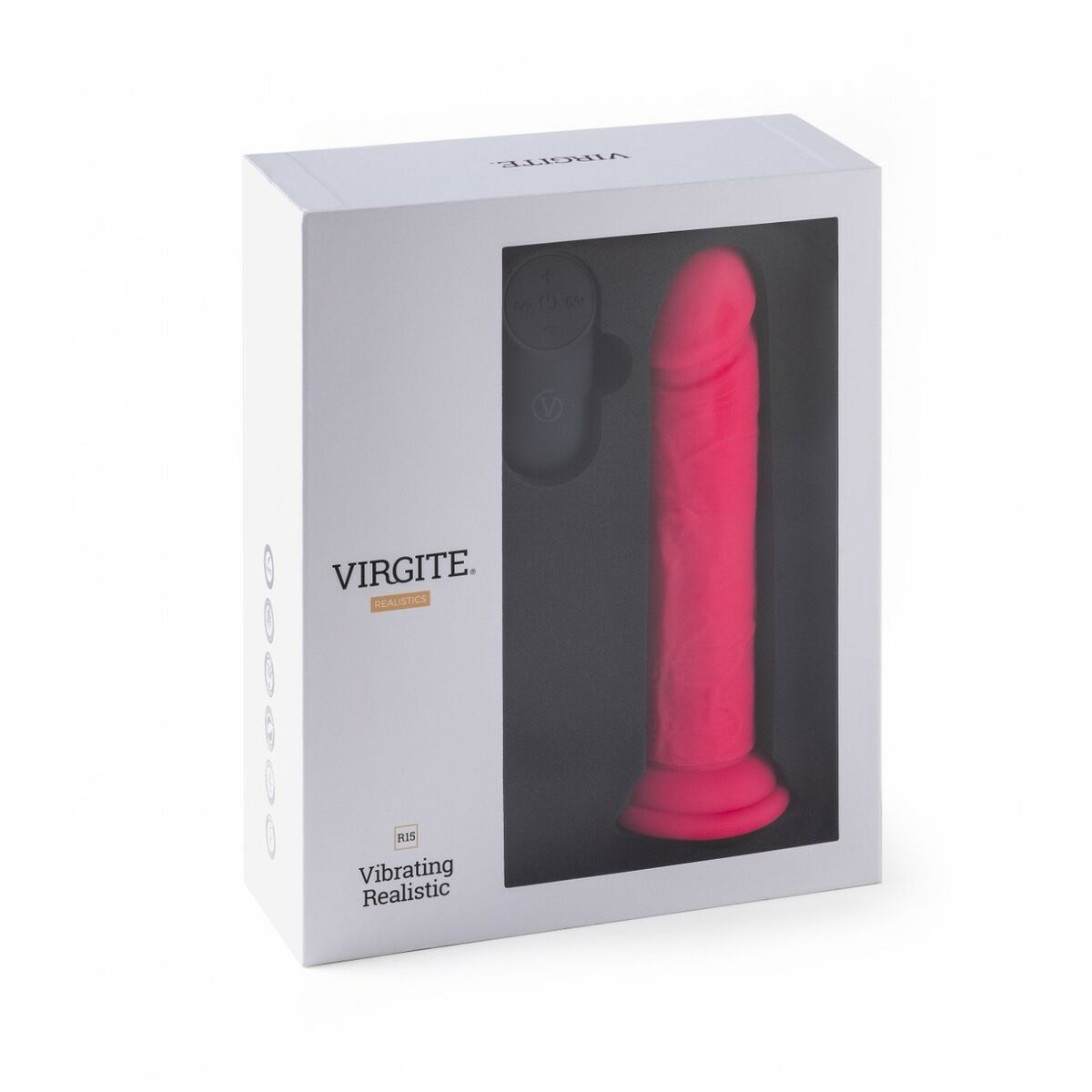 Realistisk vibrator Virgite Rosa 16,5 cm - 4