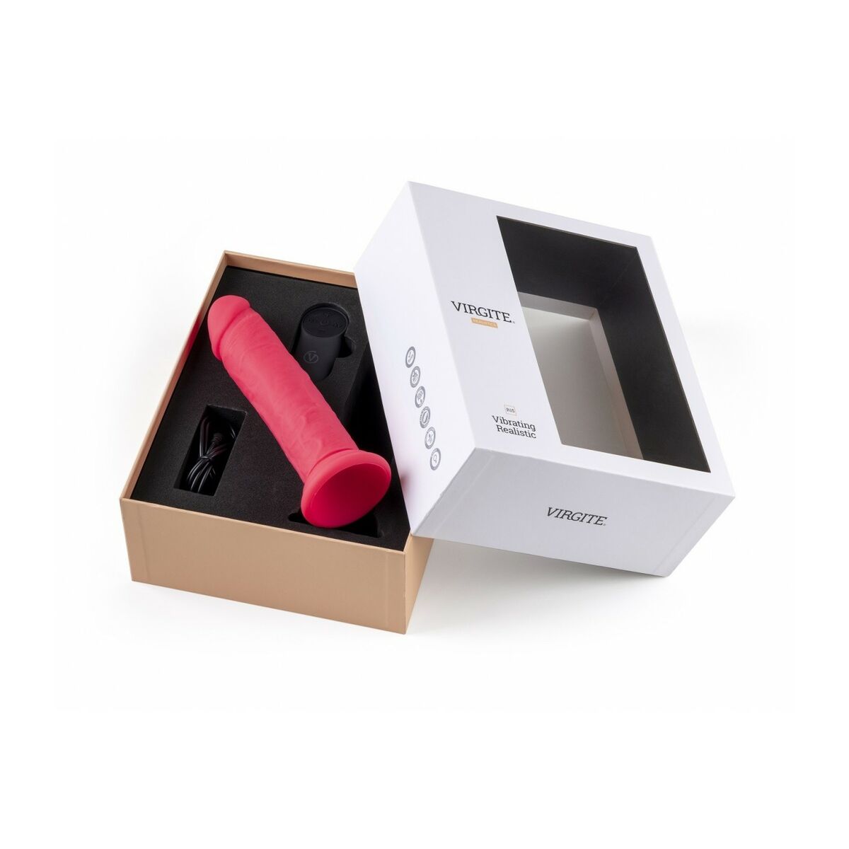 Realistisk vibrator Virgite Rosa 16,5 cm - 5
