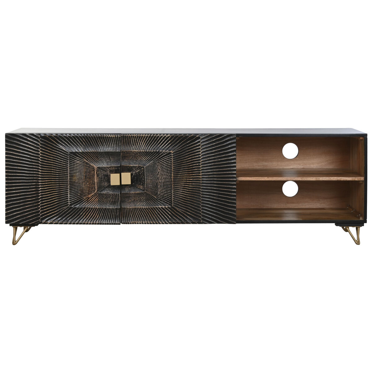 TV-möbler Home ESPRIT Svart 160 x 40 x 50 cm