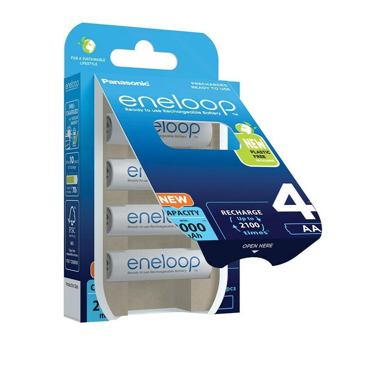 Laddningsbart batteri Panasonic BK-3MCDE/4CP 2000 mAh 1,2 V 5 V - 2