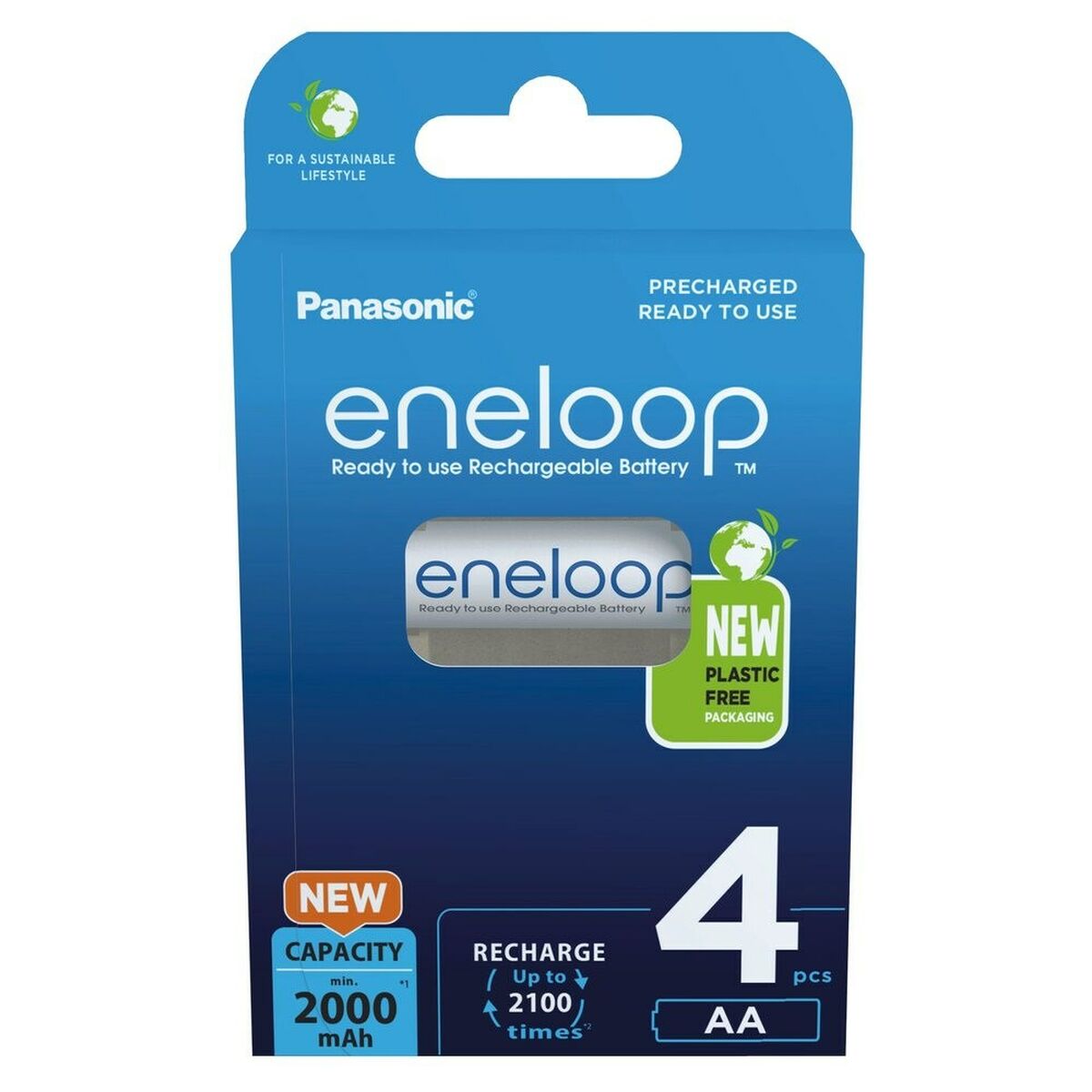 Laddningsbart batteri Panasonic BK-3MCDE/4CP 2000 mAh 1,2 V 5 V