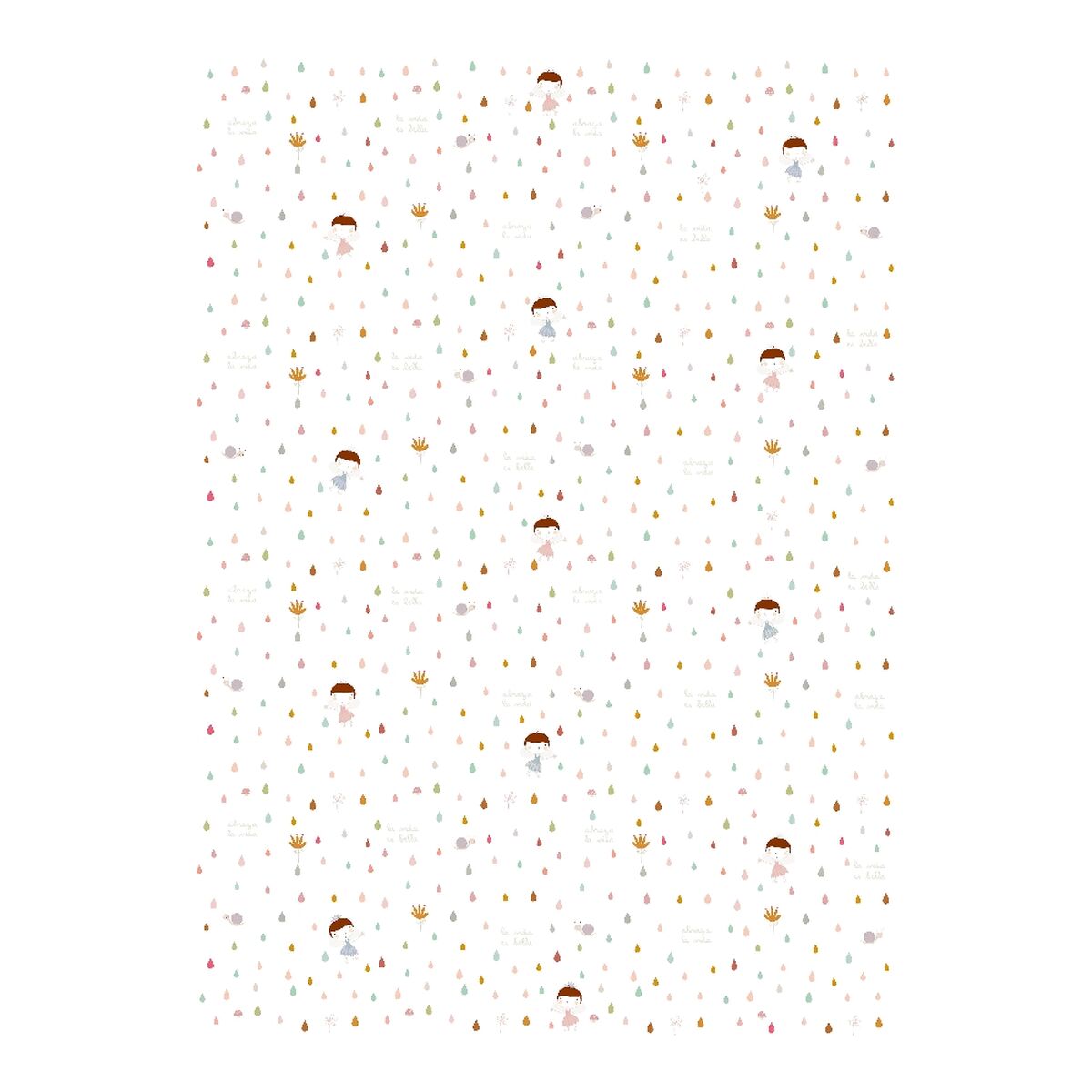 Quiltat täcke utan vadd Haciendo el Indio Flower Fairy (Säng 105) (105 x 190/200 cm) - 8