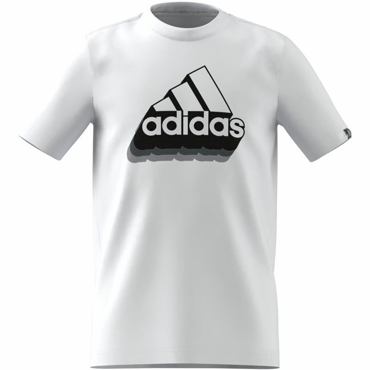 T-shirt med kortärm Barn Adidas B Bos Retro Vit