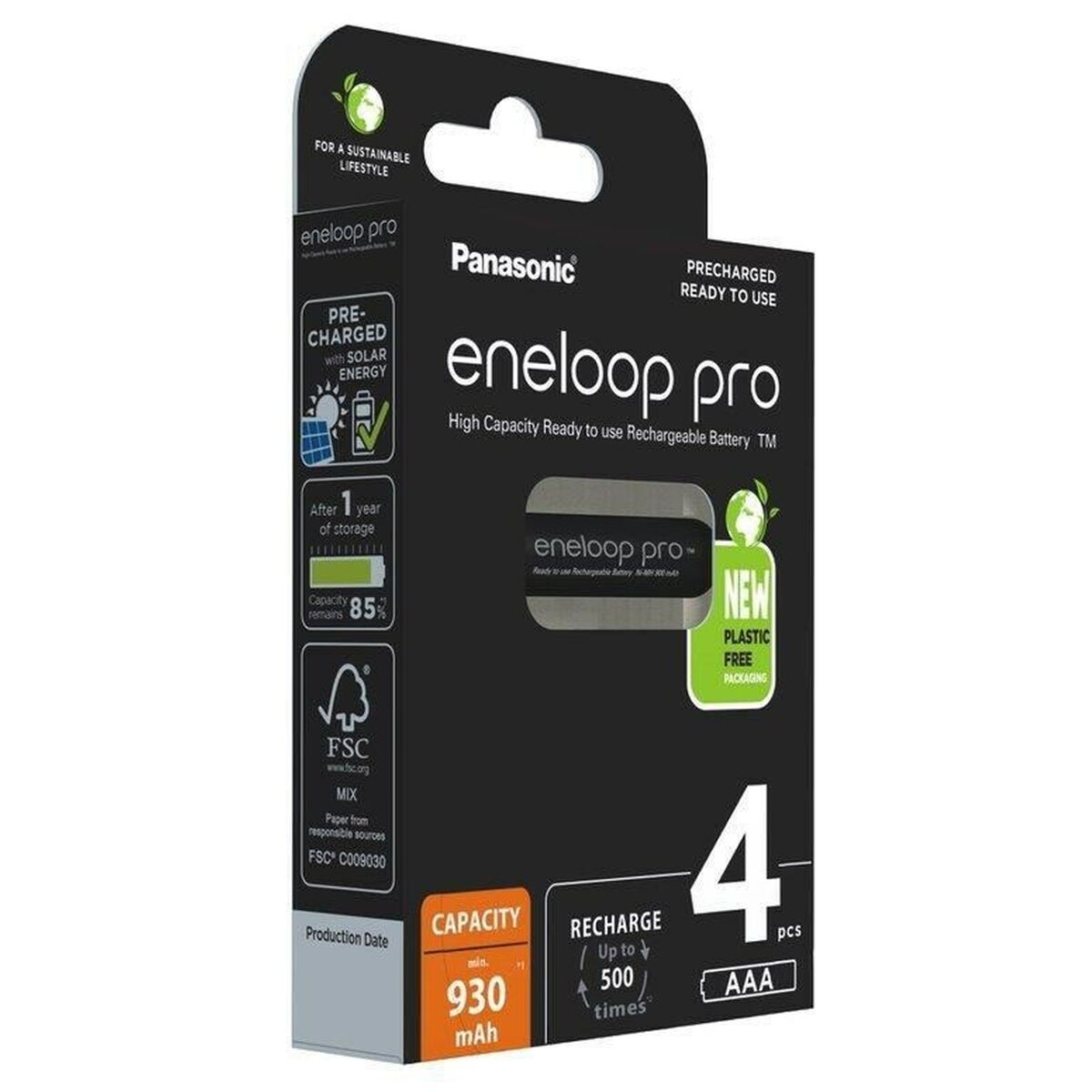Laddningsbart batteri Panasonic BK-4HCDE/4CP 1,2 V 1,5 V AAA