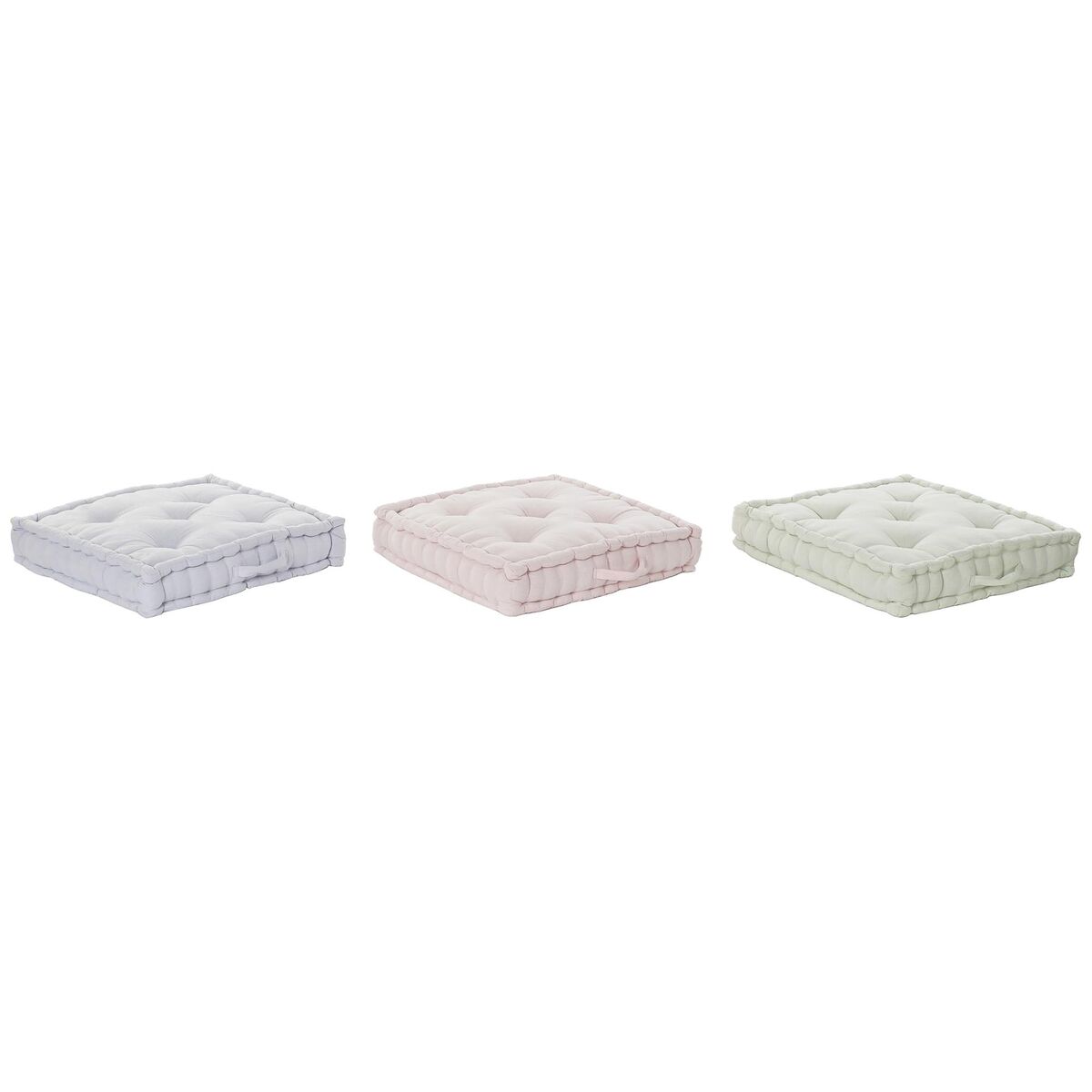 Kudde DKD Home Decor Golv Multicolour Rektangulär 60 x 60 x 13 cm (3 antal)