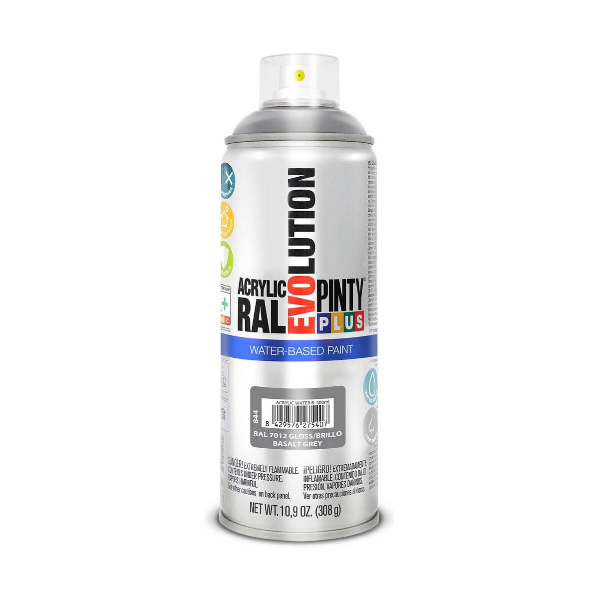 Sprejfärg Pintyplus Evolution RAL  7012 400 ml Vattenbaserat Basalt Grey