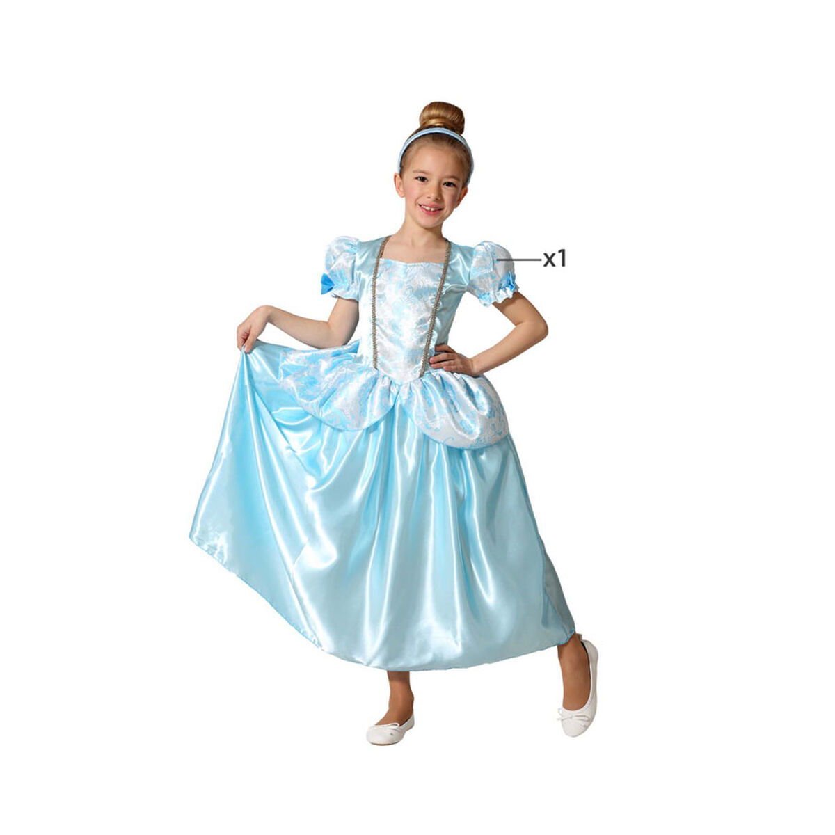Maskeraddräkt för barn Blå Prinsessa Fantasi - 6