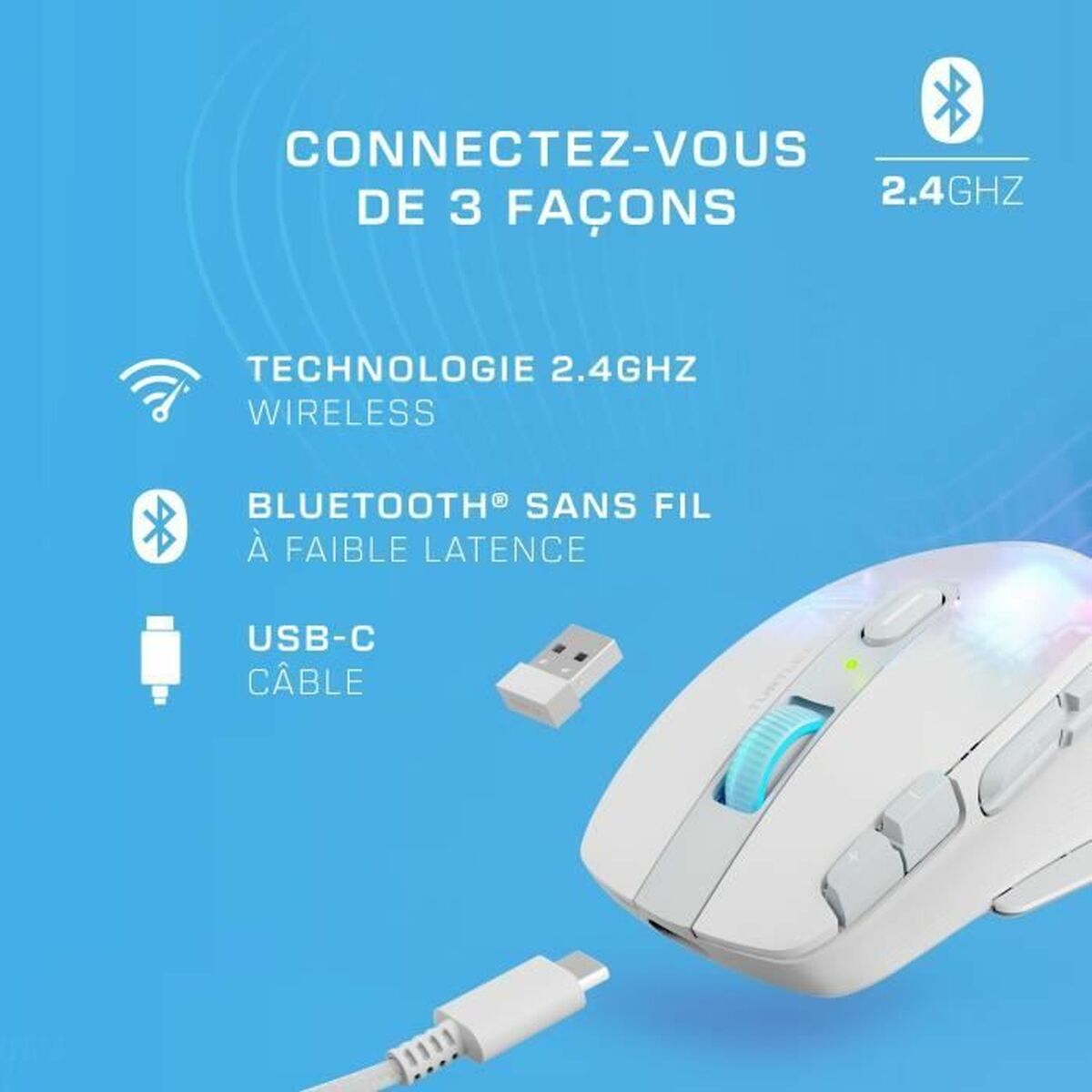 Trådlös Mus Turtle Beach Kone XP Air Vit - 5