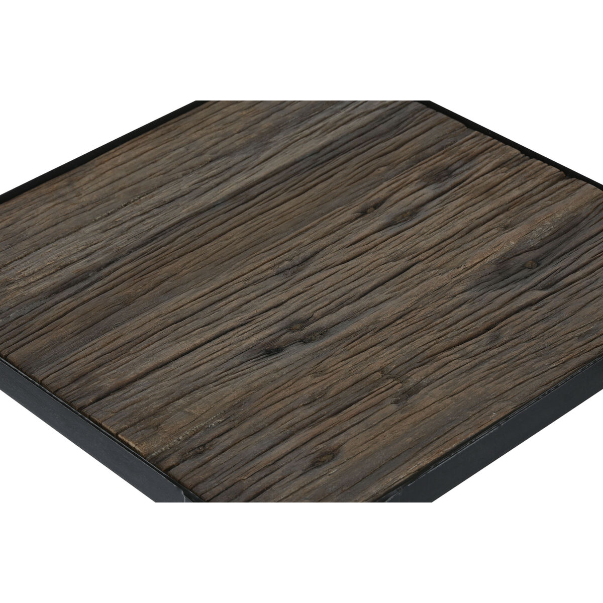 2-bordsset Home ESPRIT Svart Naturell 38 x 38 x 75 cm - 2