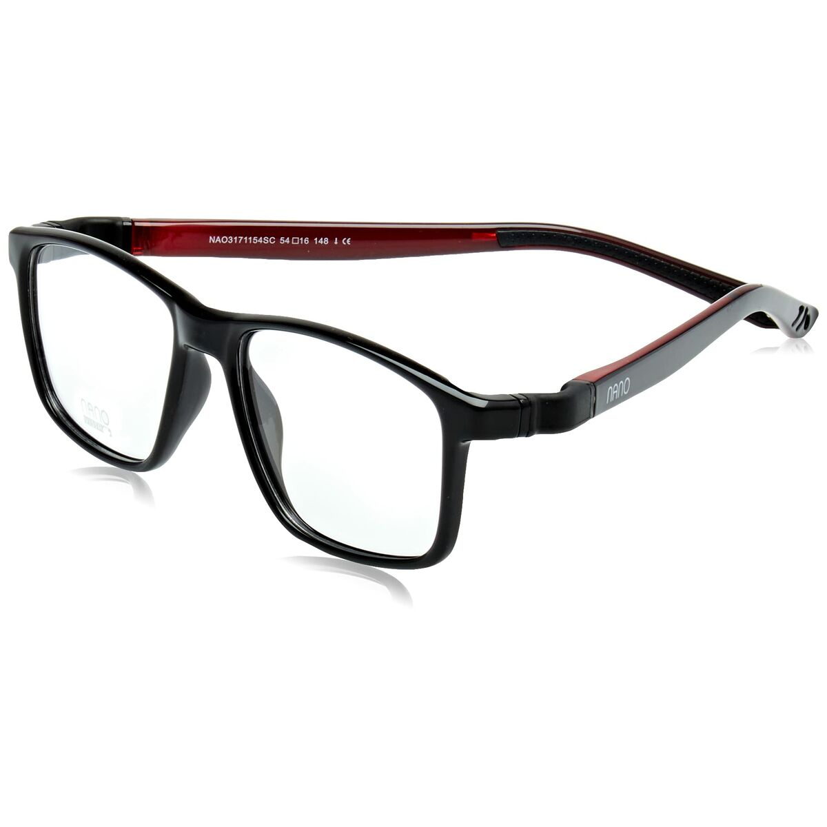 Glasögonbågar Nanovista NAO3171152SC Svart Röd