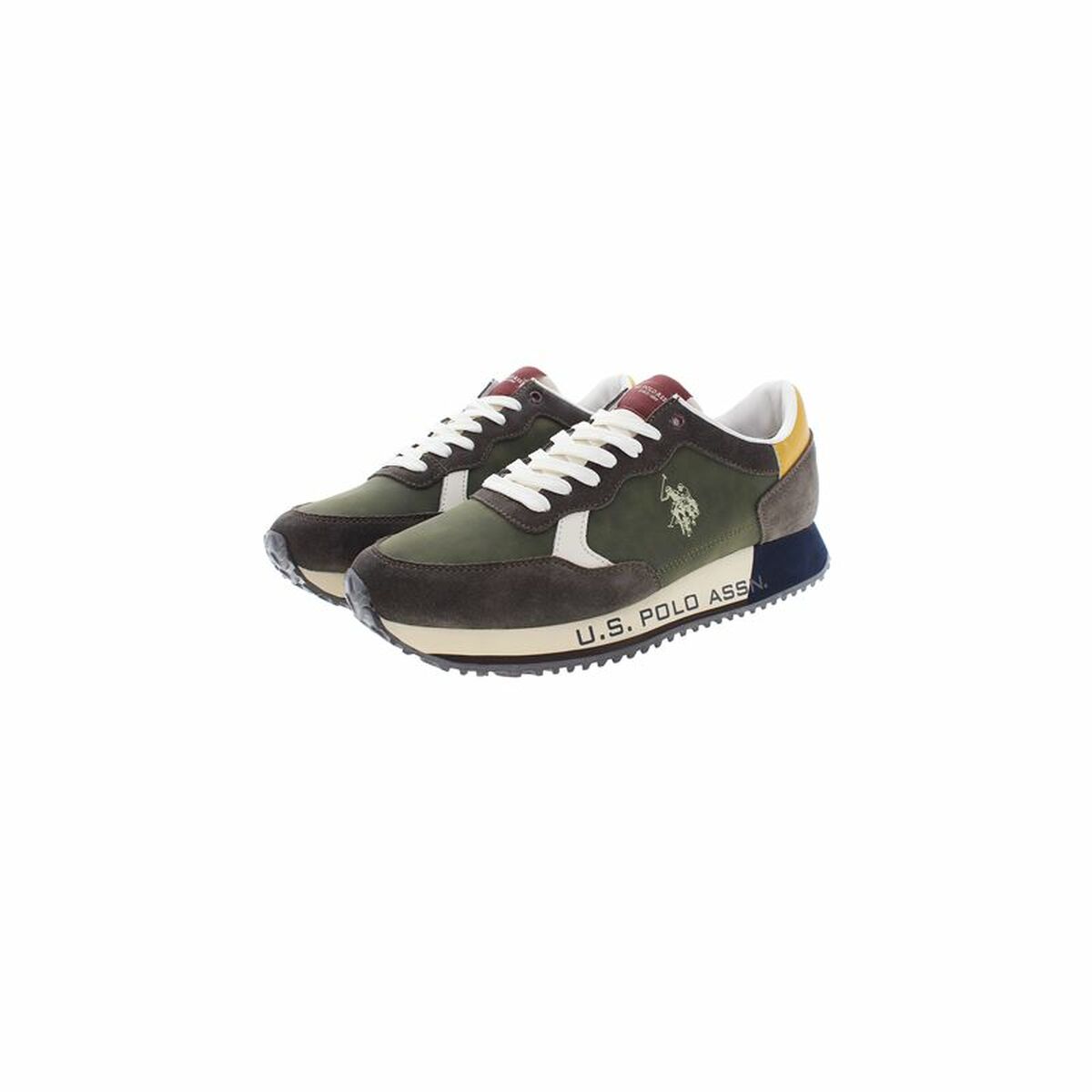 Sportskor Casual U.S. Polo Assn. Cleef005M Brun Oliv - 5