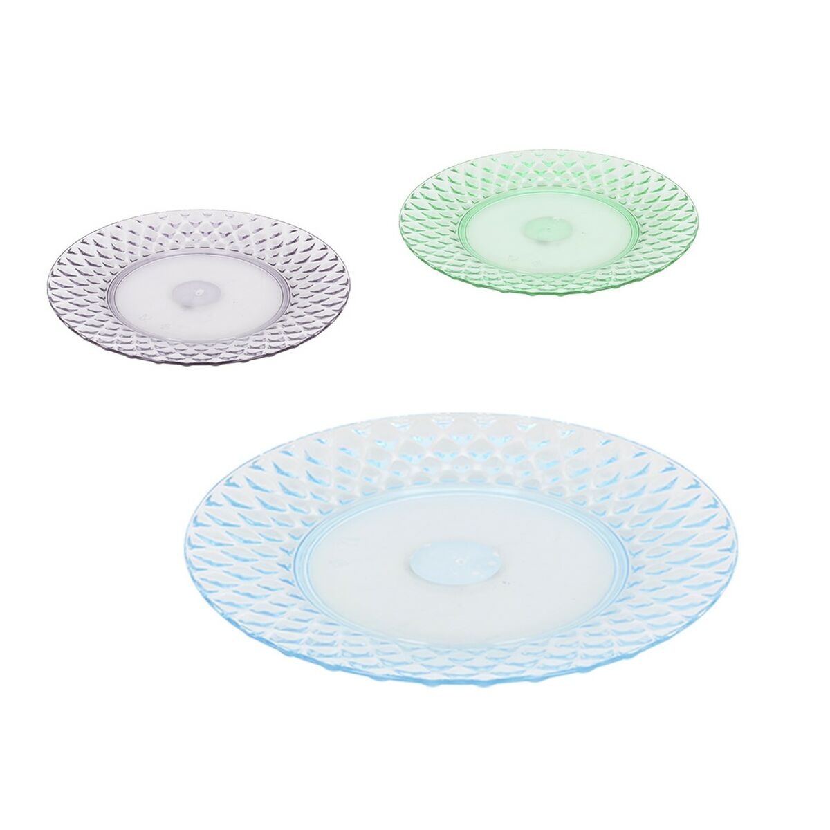 Platt skål La Mediterránea Plast 19 x 19 x 2 cm (24 antal) - 3