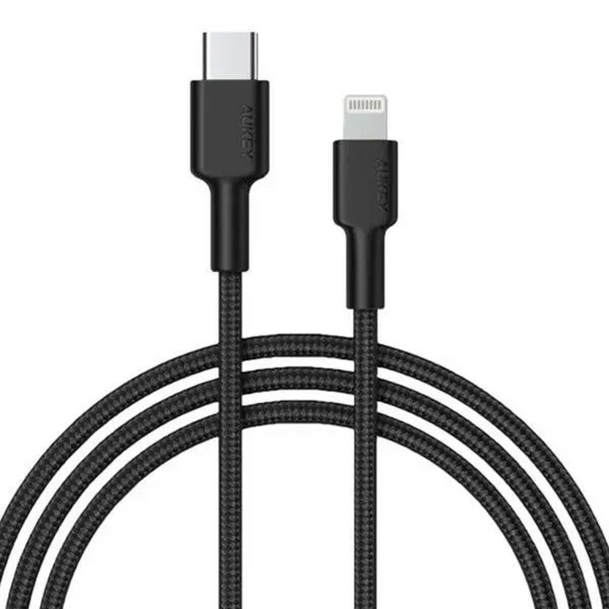 Kabel USB-C till Lightning Aukey CB-CL4 Svart 1,8 m