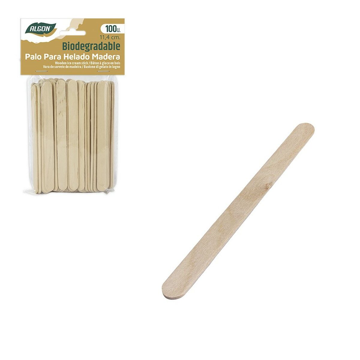 Set med glasspinnar Algon Trä 11,4 x 1 x 0,2 cm (36 antal) - 3