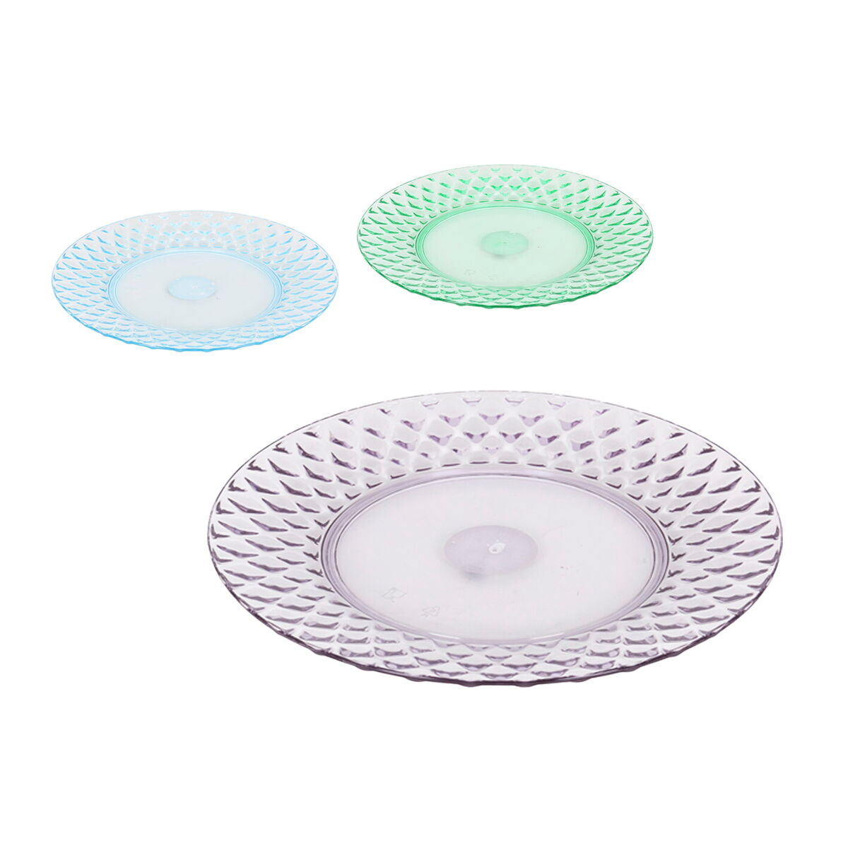 Platt skål La Mediterránea Plast 25 x 25 x 2,5 cm (24 antal) - 3