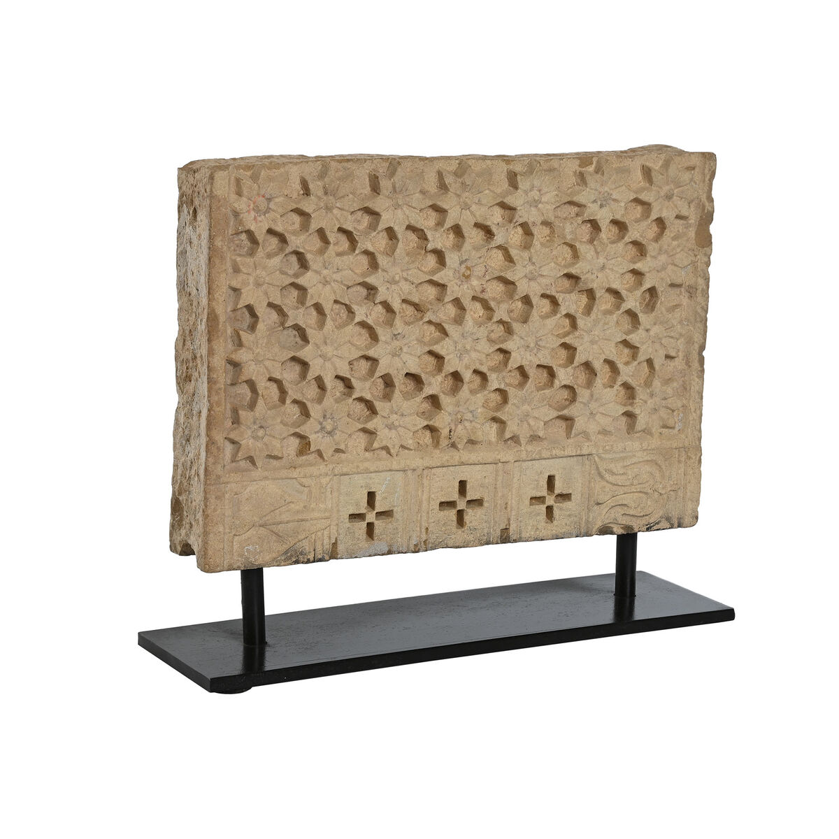 Prydnadsfigur Home ESPRIT Svart Naturell 36 x 10 x 57 cm