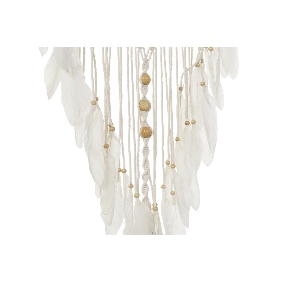 Drömfångare DKD Home Decor Vit Multicolour Naturell Fjädrar Boho 52 x 1 x 145 cm (1 antal) - 7