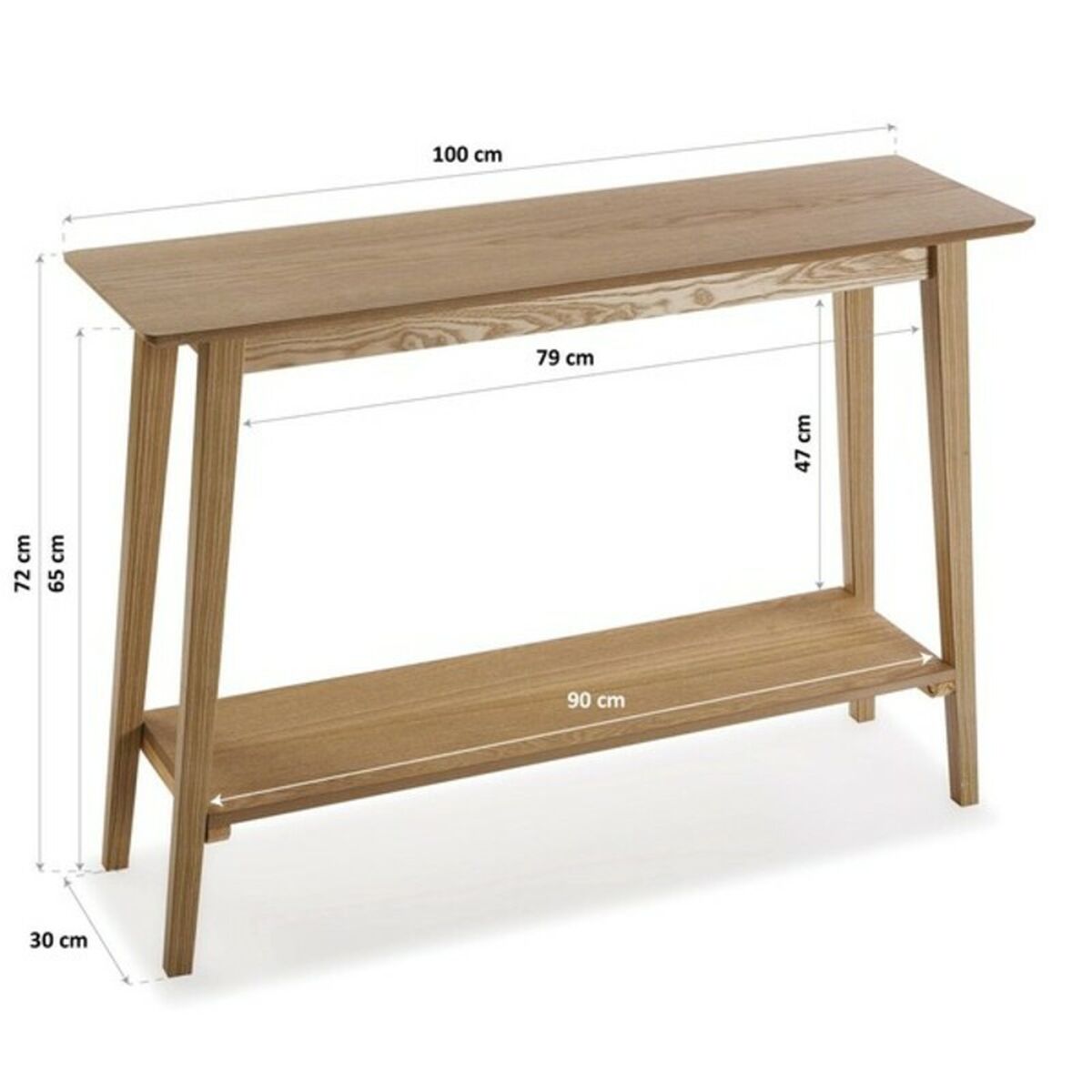 Mottagare Versa Agnes Trä 30 x 72 x 100 cm - 3