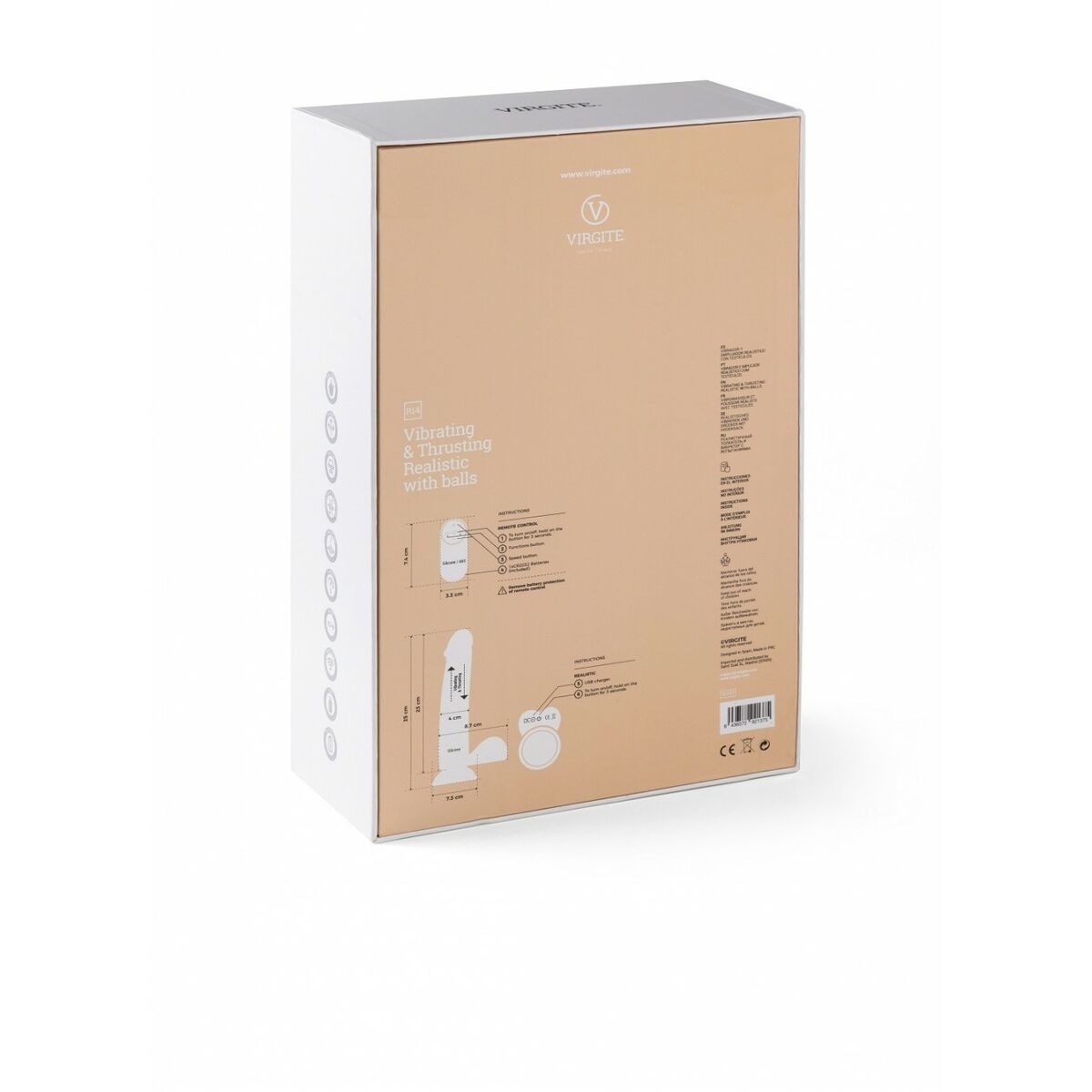 Realistisk vibrator Virgite 23 cm - 6