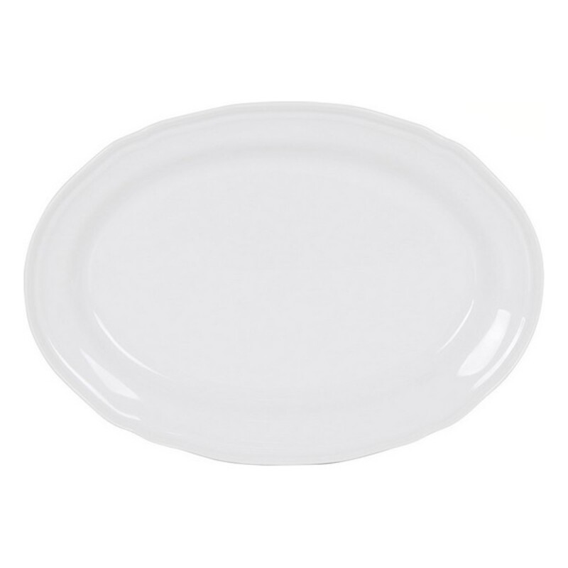 Servingsfat Feuille Oval Porslin Vit (28 x 20,5 cm)