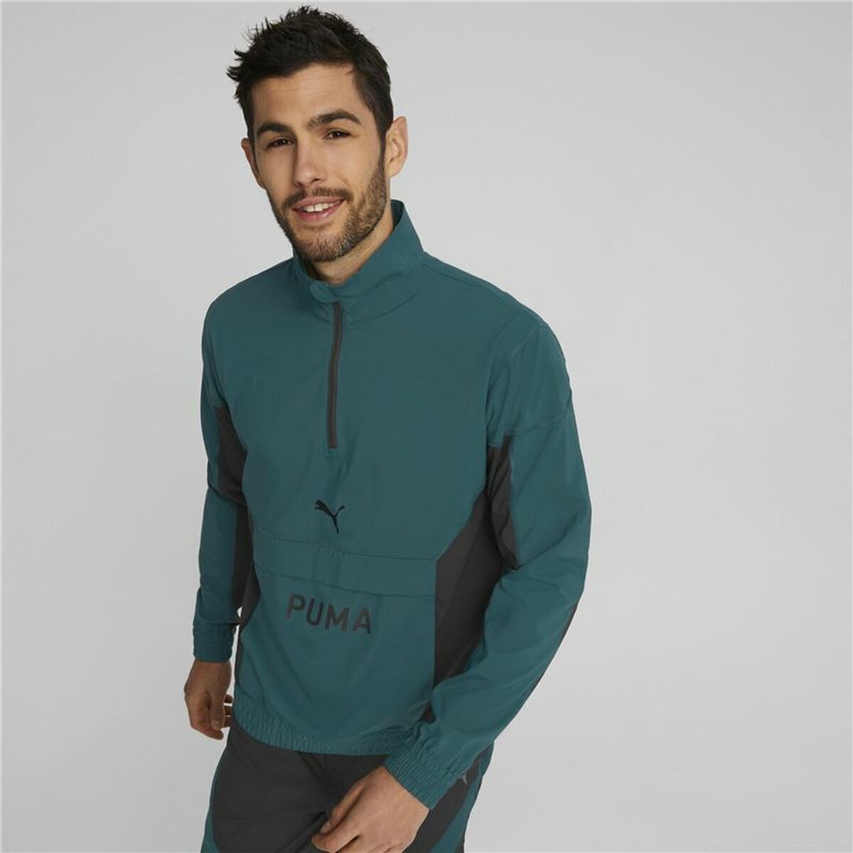 Tröja utan huva Herr Puma Fit Woven Training Grön - 3