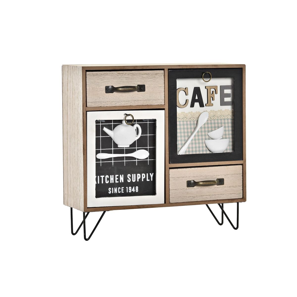 Köksmöbler DKD Home Decor Brun Svart Grön 30 x 10 x 29 cm Kök - 4