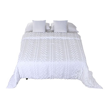 Sängöverdrag Home ESPRIT Vit 240 x 260 cm