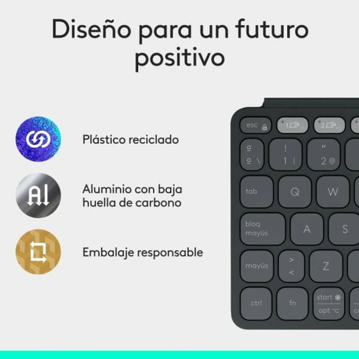 Tangentbord Logitech Svart Qwerty Spanska QWERTY - 7