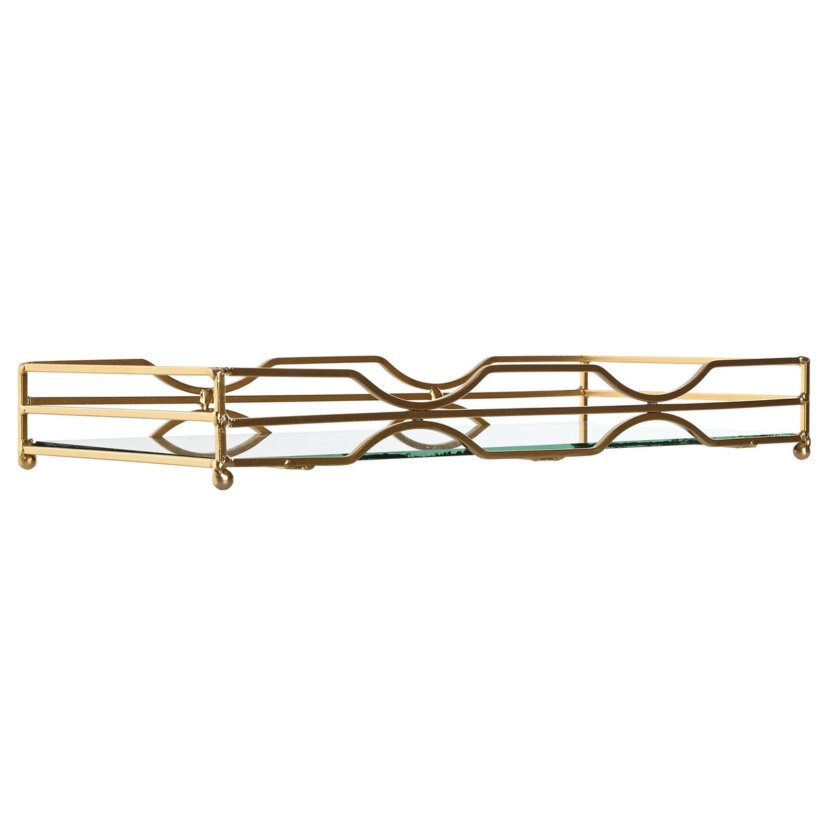 Bricka Home ESPRIT Gyllene 38 x 18 x 5 cm - 3