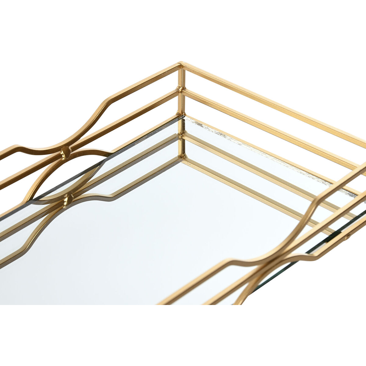 Bricka Home ESPRIT Gyllene 38 x 18 x 5 cm - 2
