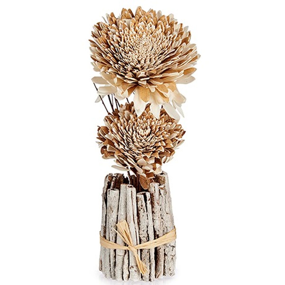 Dekorativ blomma Gift Decor Naturell 13 x 37 x 14 cm (12 antal) - 5