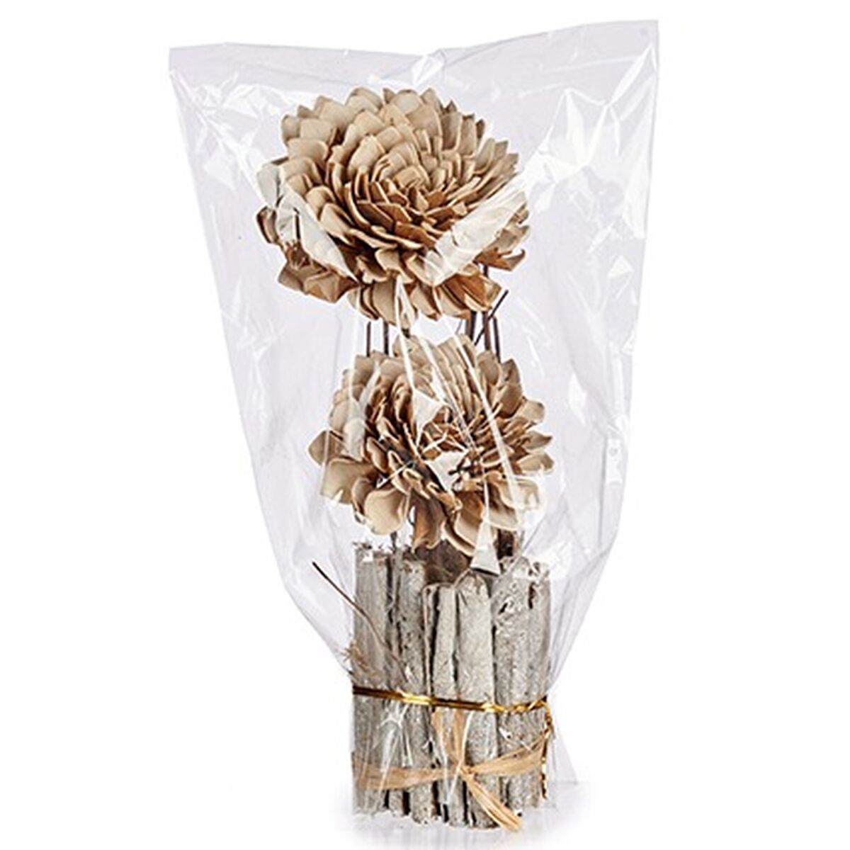 Dekorativ blomma Gift Decor Naturell 13 x 37 x 14 cm (12 antal) - 2