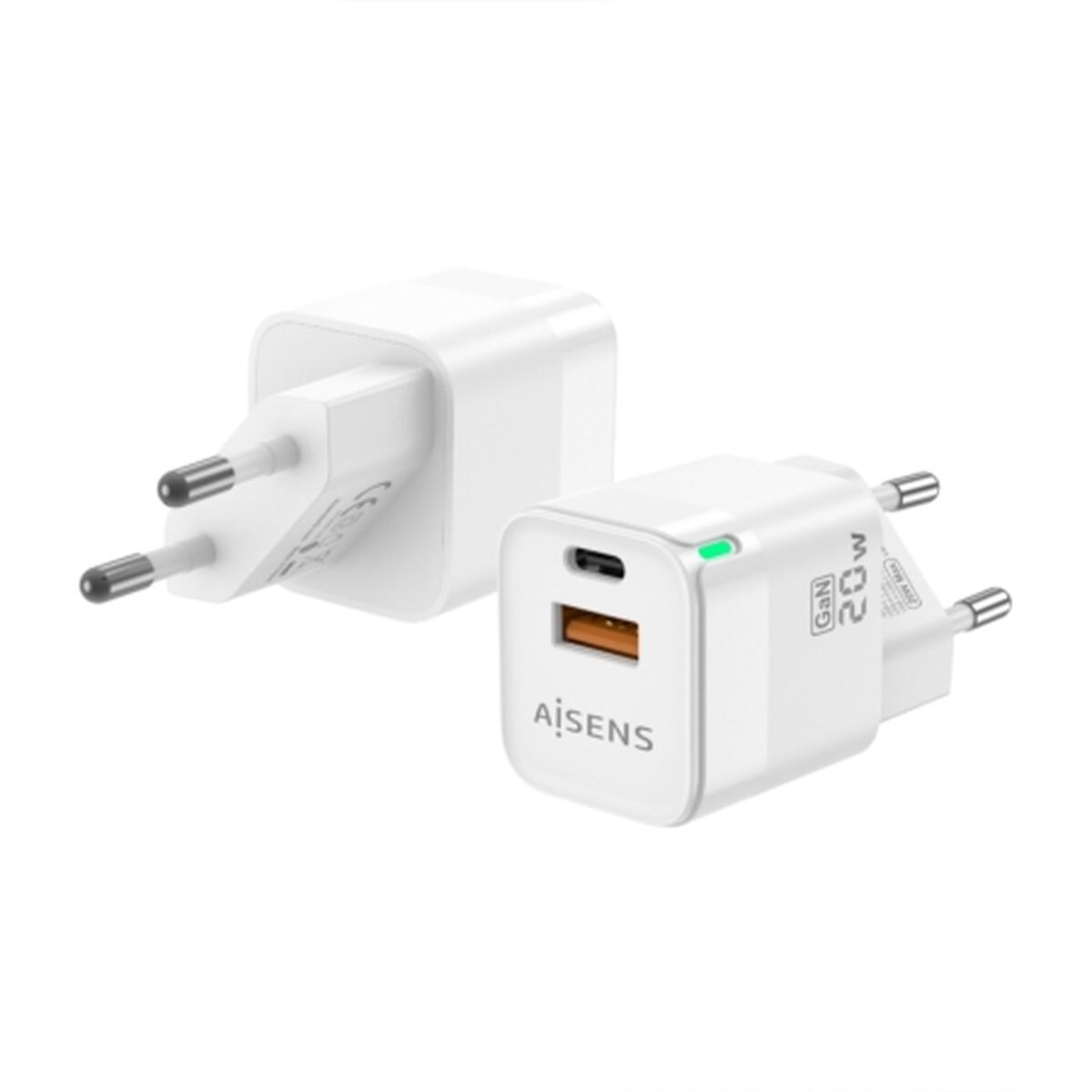 Väggladdare Aisens ASCH-20W2P002-W Vit 20 W